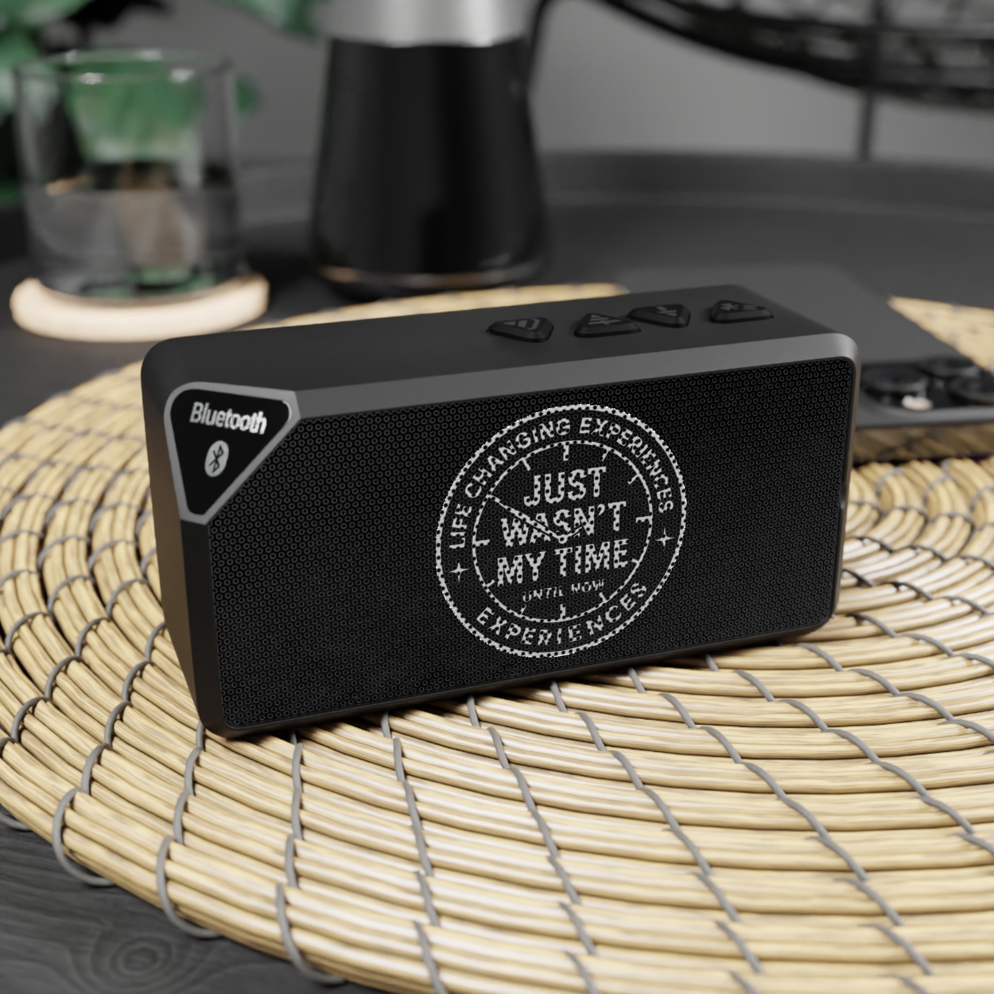 Bluetooth Speaker — "Just Wasn’t My Time" Vintage Travel Badge