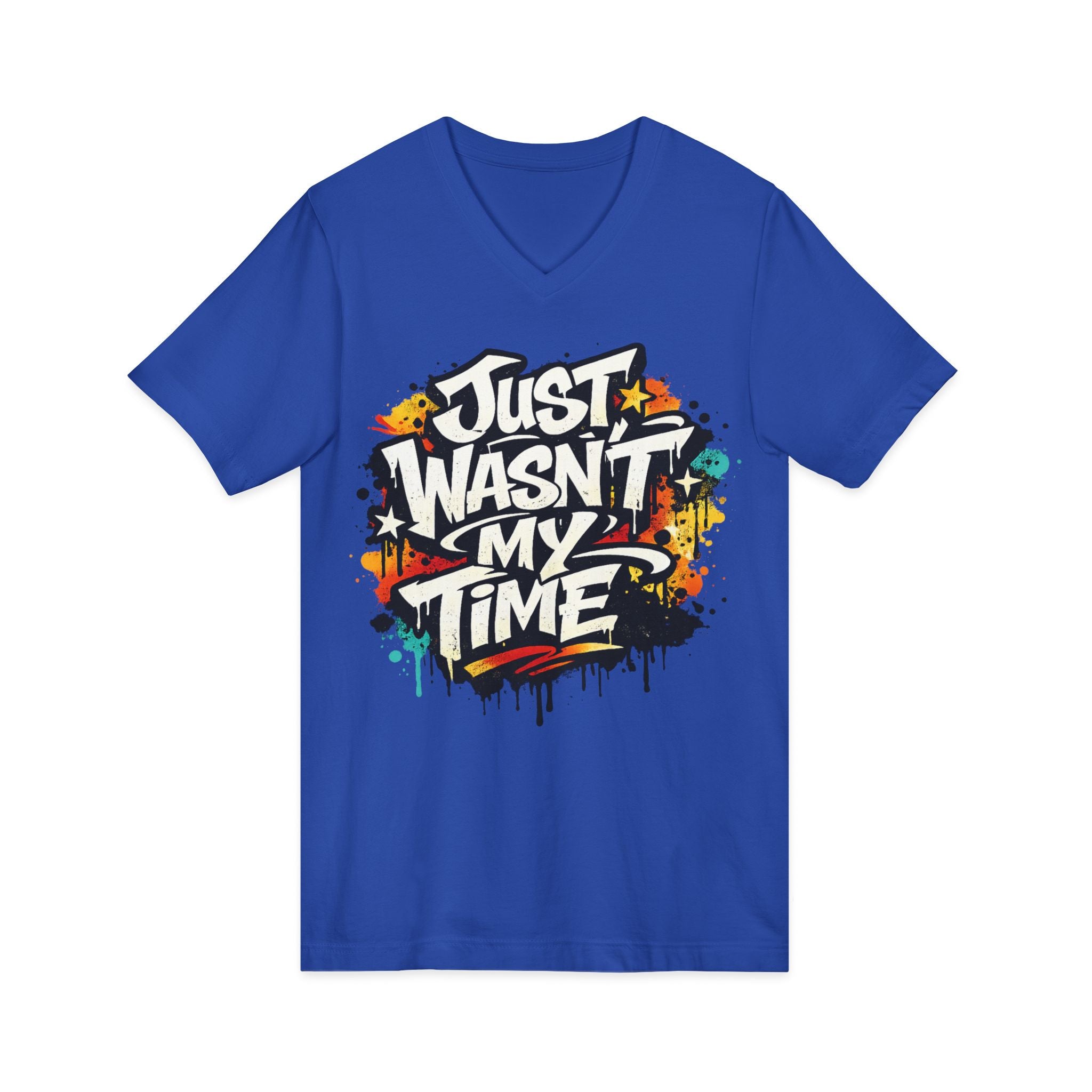 Copy of Inspirational V-Neck Tee — "Just Wasn’t My Time Until Now" Motivational Shirt