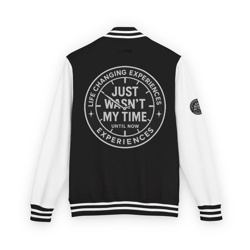 Letterman Jacket — "Just Wasn't My Time Until Now" Retro Emblem