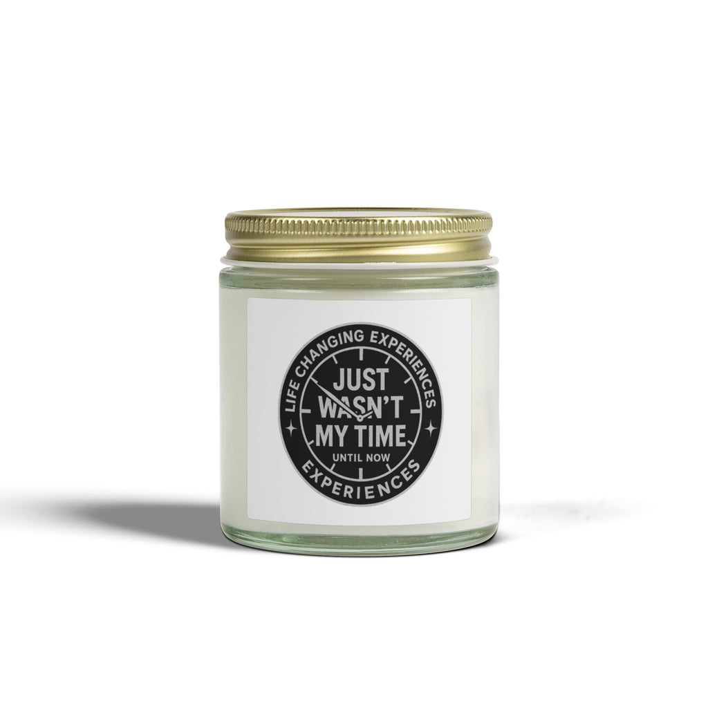 Coconut Apricot Scented Candle — "Just Wasn't My Time" Inspirational Jar (4oz, 9oz)