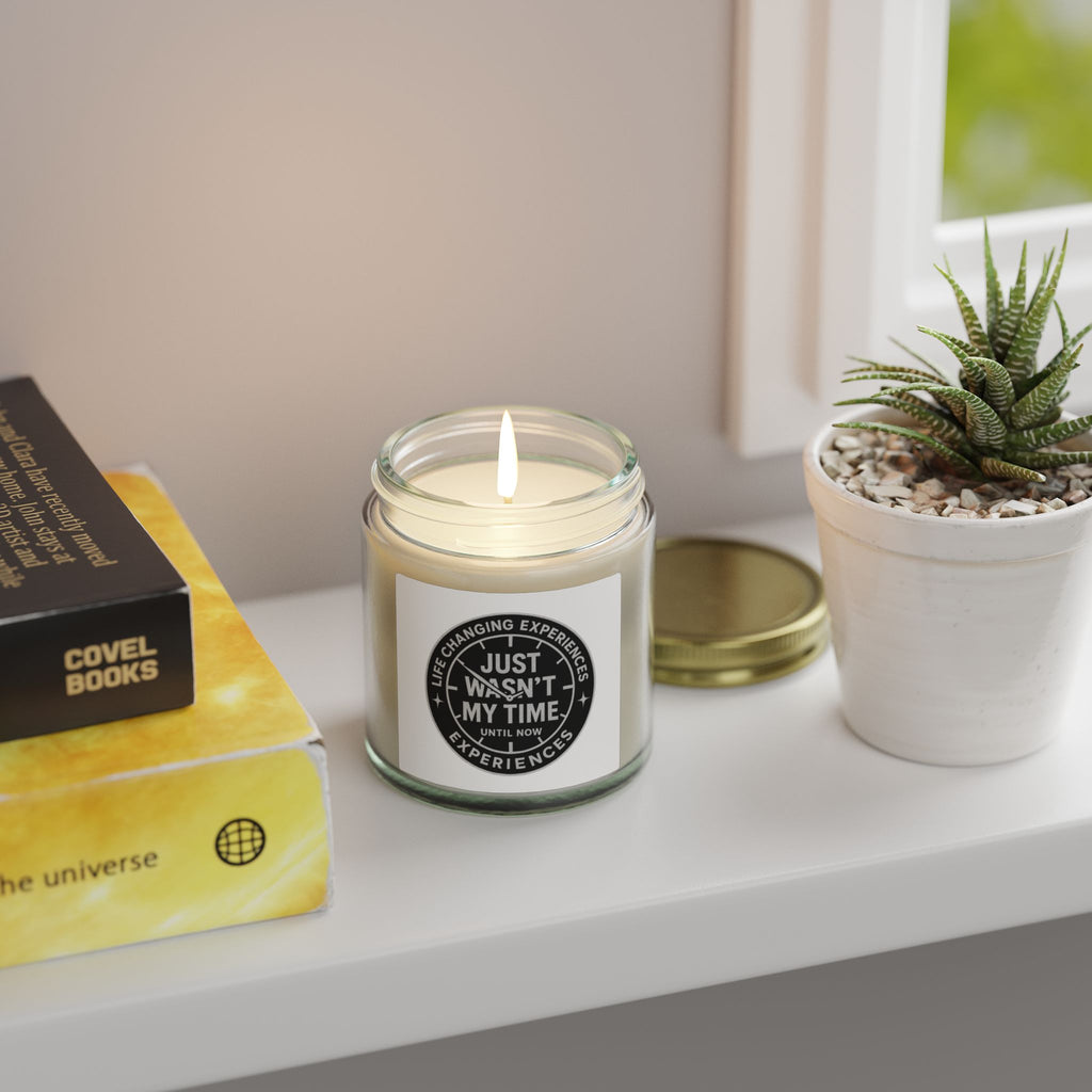 Coconut Apricot Scented Candle — "Just Wasn't My Time" Inspirational Jar (4oz, 9oz)