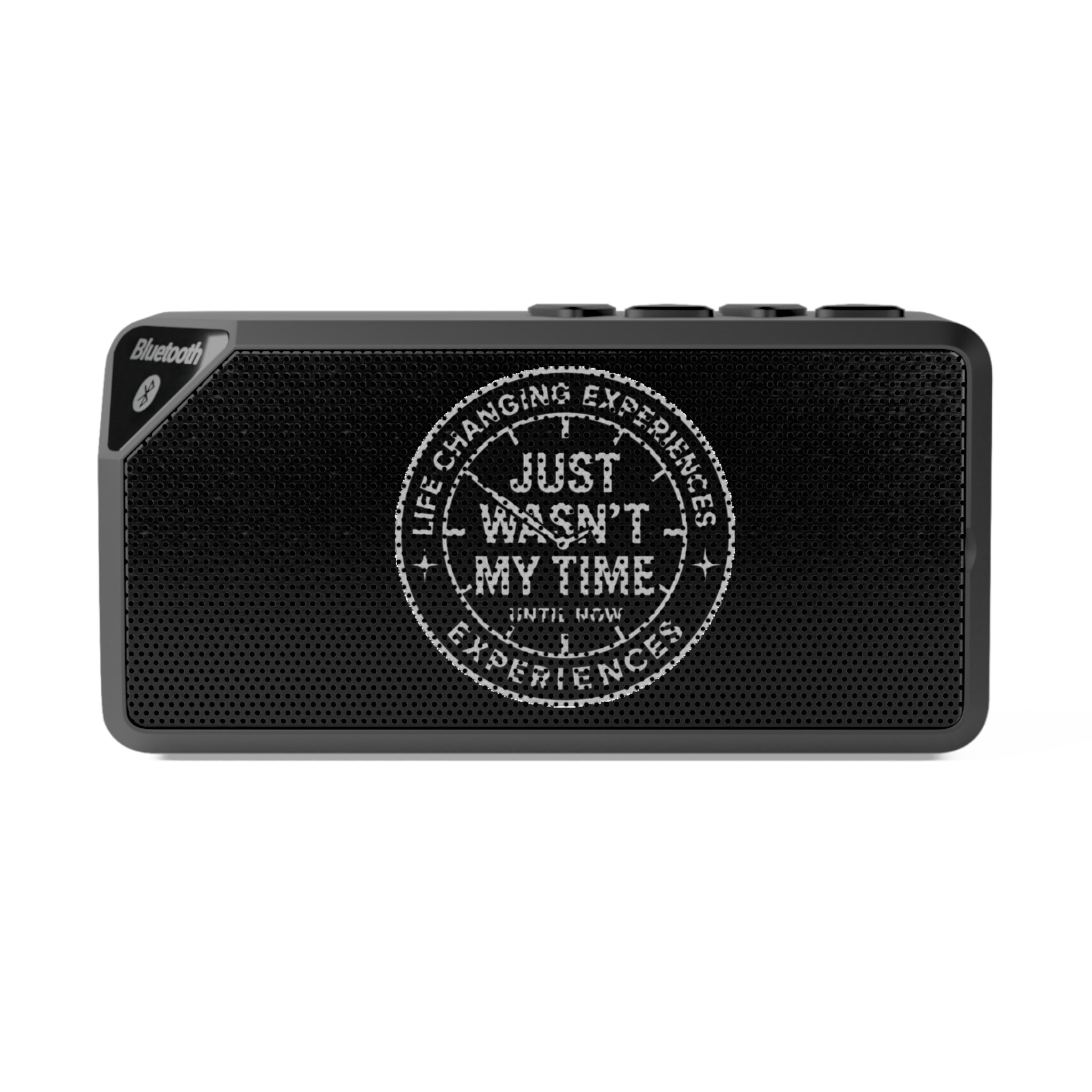 Bluetooth Speaker — "Just Wasn’t My Time" Vintage Travel Badge