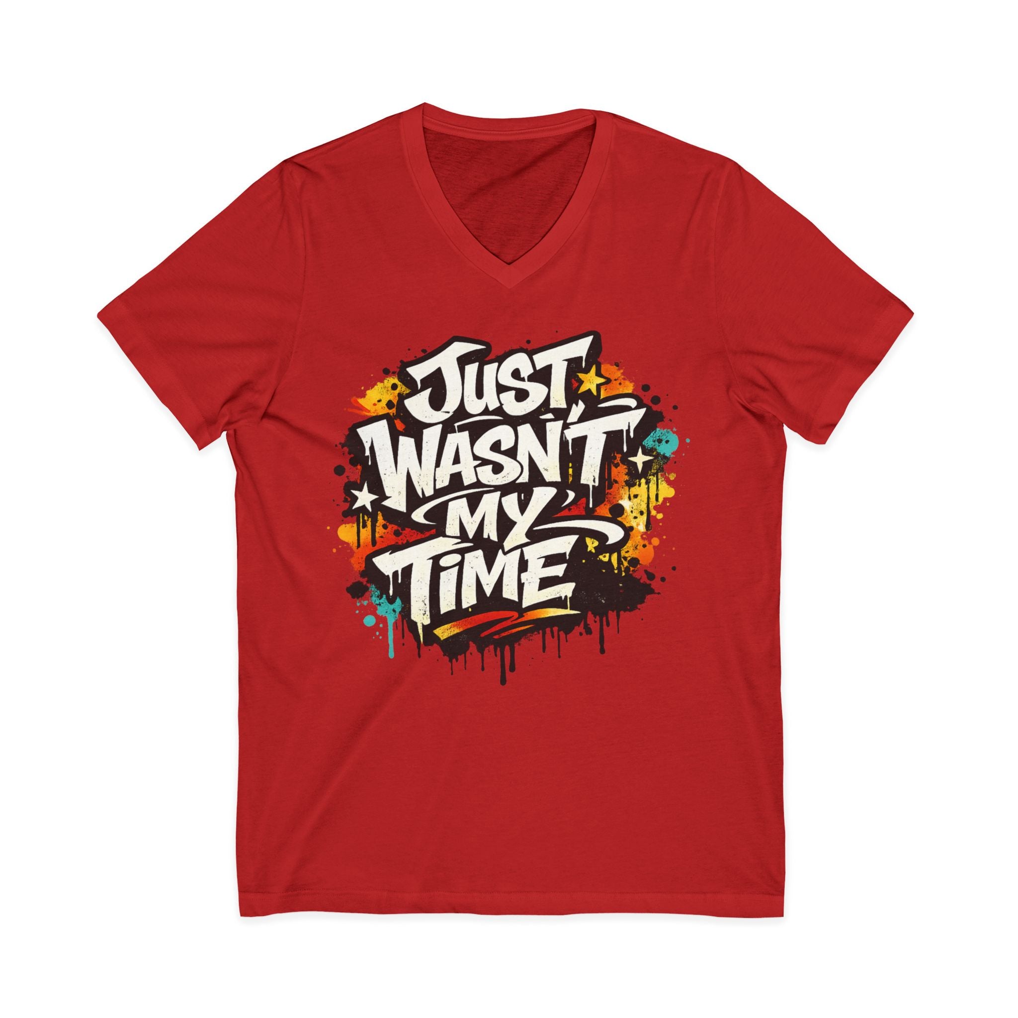 Copy of Inspirational V-Neck Tee — "Just Wasn’t My Time Until Now" Motivational Shirt