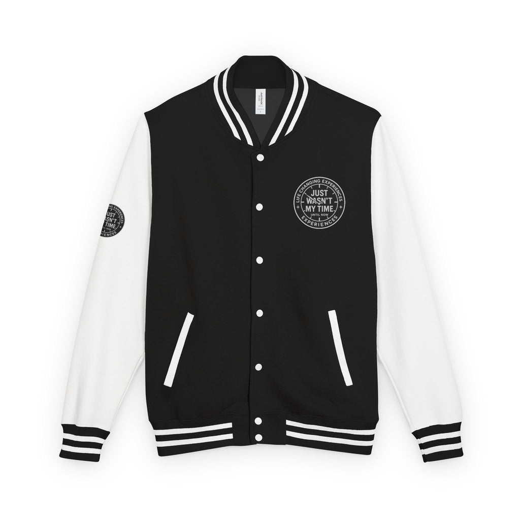 Letterman Jacket — "Just Wasn't My Time Until Now" Retro Emblem