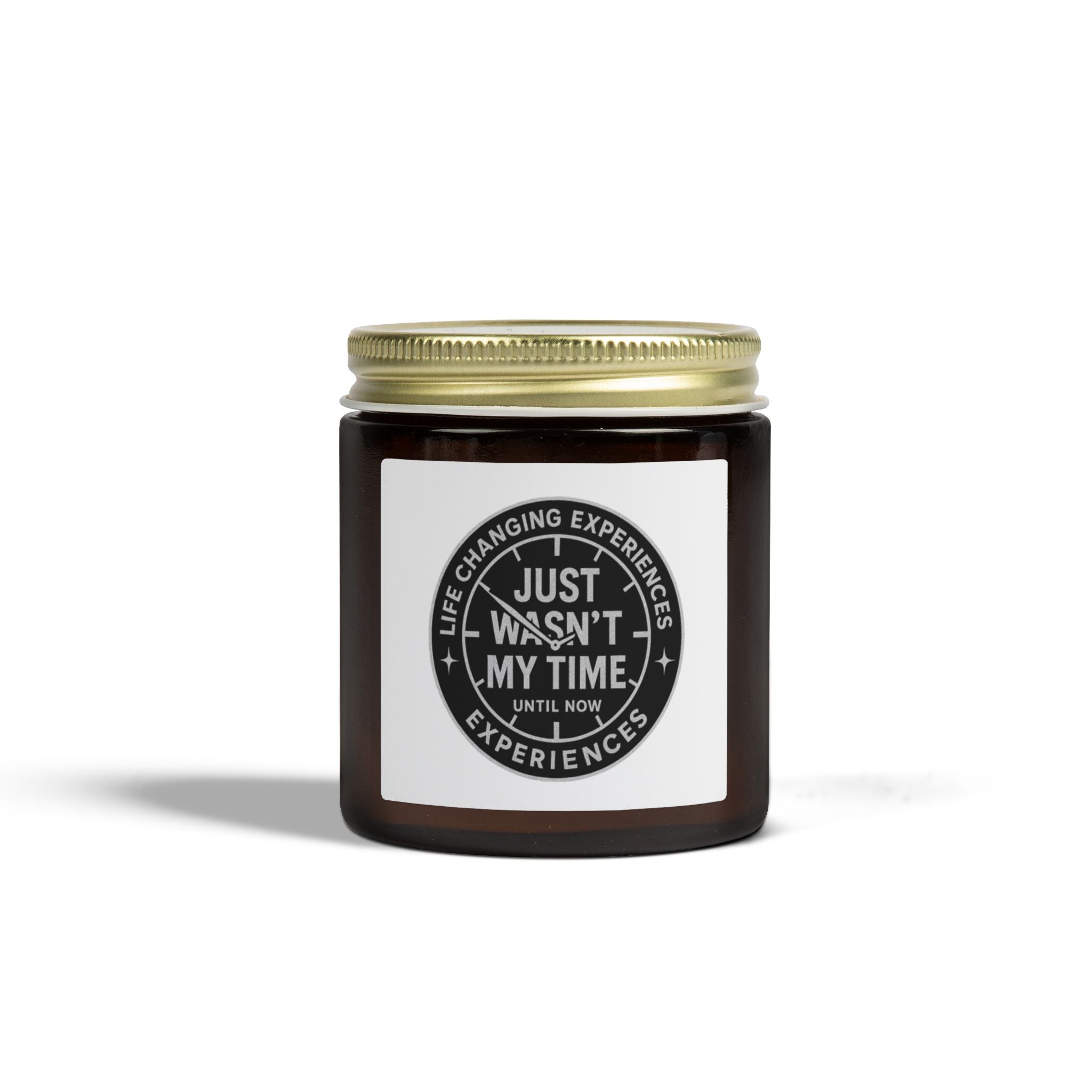 Coconut Apricot Scented Candle — "Just Wasn't My Time" Inspirational Jar (4oz, 9oz)