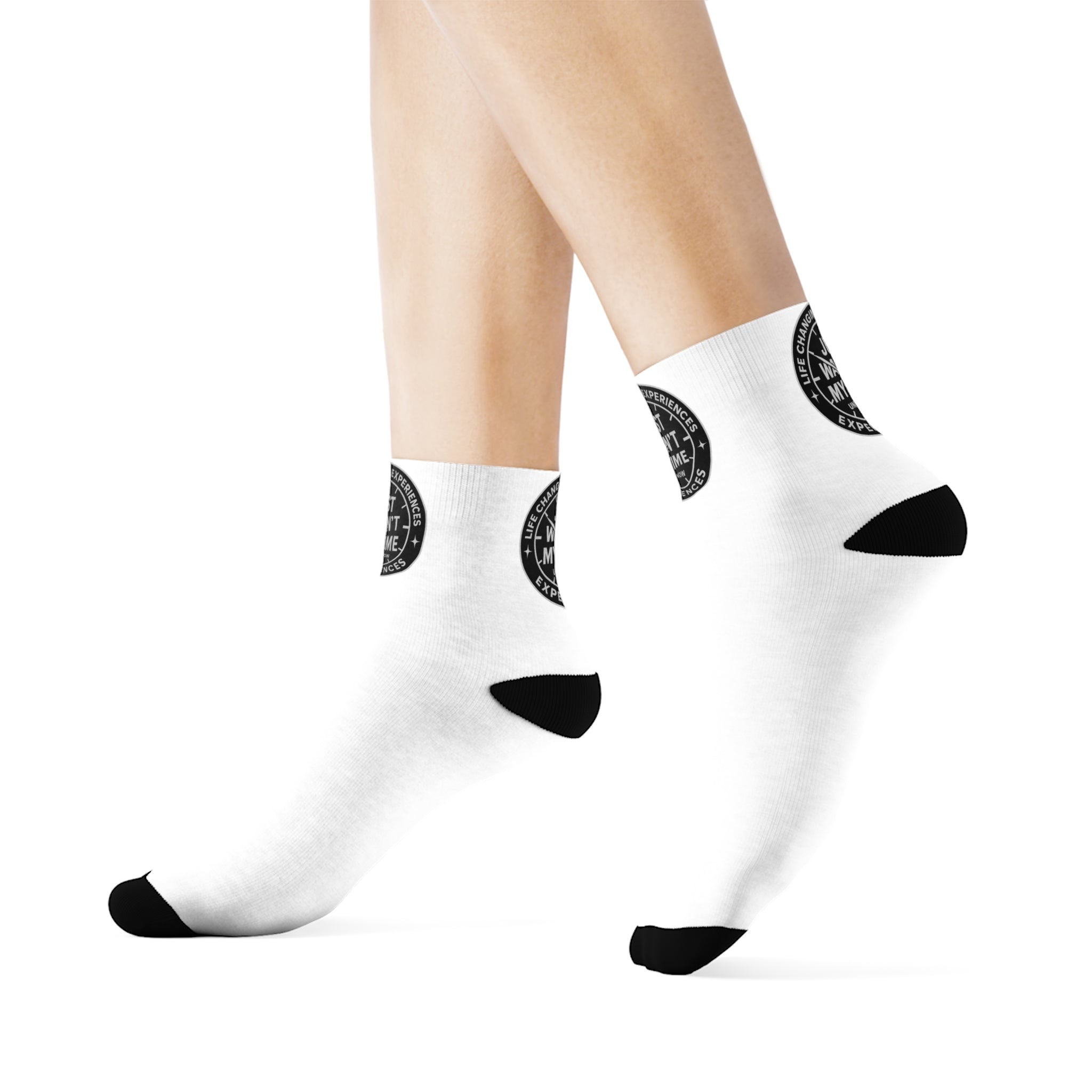 Crew Socks — Minimal Round Logo Athletic Cotton Socks