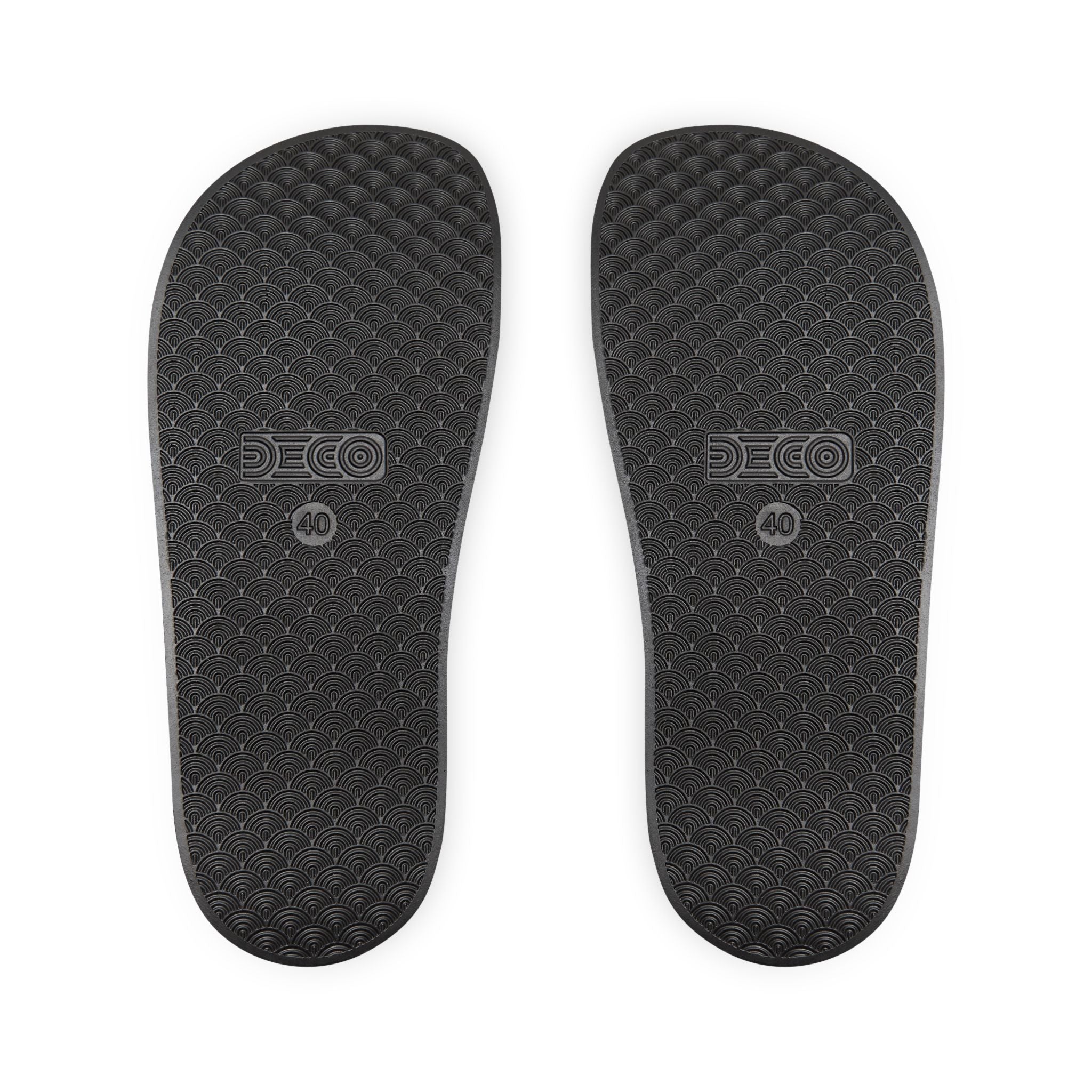 Women's Removable‑Strap Sandals — White Slide Sandals with 'Just, I Wasn't My Time' Patch